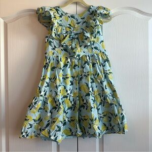 French Connection | EUC - Lemon Print Ruffle Dress - Size 14/16